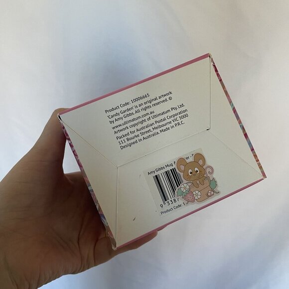 Amy Gibbs Porcelain Mug & Coaster Set Candy Garden Design 300ml floral tea - Picture 6 of 6